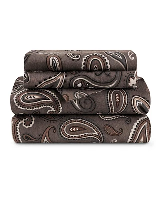 Superior Paisley Flannel Cotton Deep Pocket Sheet Set