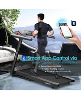 Gymax 4.75HP Treadmill Folding Electric Running Machine w/ Voice & App Control