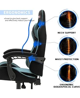 Dyhome Adjustable Reclining Ergonomic Faux Leather Swiveling Pc & Racing Game Chair