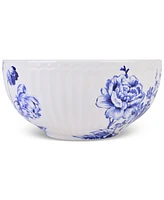 222 Fifth Cassian Embossed Toile Blue Porcelain 12 Pc. Dinnerware Set, Service for 4