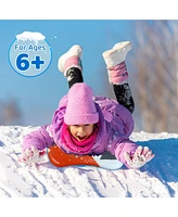 Wham-o Snowboogie 36" Single Rider Snow Sled, Winter Backpack Sled with Pe Foam Core Slick Bottom Adjustable Handles Straps