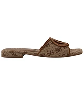 Guess Women's Tarishae One Band Quattro-g Slip On Flat Sandals