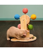 The Complete Interactive Play Center: Pinewood Ferris Wheel Cat Toy