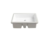 DeerValley Ursa 21" X 15" White Rectangular Vitreous China Undermount Bathroom Sink with Overflow