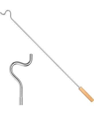 Florida Brands Closet Reacher Pole with Hook and Wooden Handle. Adjustable 2.75 to 5 Feet