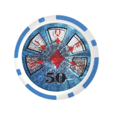 Slickblue Roller Holo Inlay Poker Chips (25-Pack) – Premium Casino-Quality Chips