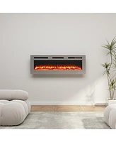 Boyel Living Wall Mounted Stainless Steel Electric Fireplace