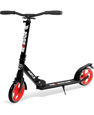 Hurtle Foldable Kick Scooter With Adjustable Handlebar - Black