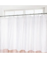 Awesome Home Crinkle Stripe Textured Fabric Shower Curtain, 72"X72"