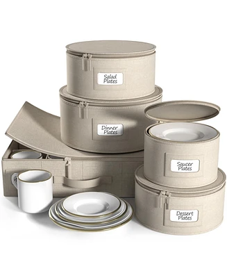 Sorbus -Piece Stackable Plate Carrier Set for Dinnerware