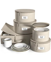 Sorbus -Piece Stackable Plate Carrier Set for Dinnerware