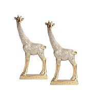 Fc Design "2-pc Gift Set" 10"H Baby Giraffe Figurine in Gold Finish Figurine Statue Ornament Home Room Office Decor and Perfect Gift Ideas for Housewa