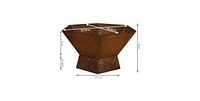 Slickblue 23 Inch Rustic Steel Affinity Fire Pit