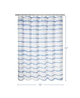 Awesome Home Wavy Stripe Texture Fabric Shower Curtain, 72"X72"