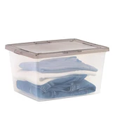 Iris Usa Quart Snap Top Plastic Storage Bin