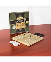 Slickblue Game of Go Set with Wooden Board and Complete Set of Stones