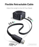 Baseus PicoGo Charging Station Qi2 67W Magnetic Charger Stand Wireless Charger with Retractable Cable