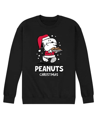 Airwaves Men's Peanuts Snoopy Santa Long Sleeve Fleece