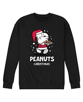 Airwaves Men's Peanuts Snoopy Santa Long Sleeve Fleece