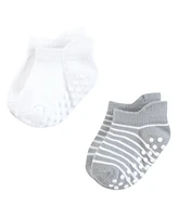 Hudson Baby Boys Non-Skid No-Show Socks