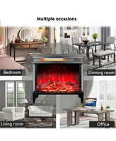 Mondawe 24 Inch Three Sided Glass Electric Fireplace With Feet