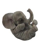 Fc Design "2-pc Gift Set" 4.25"W Baby Elephant Supine Figurine Statue Ornament Home Room Office Decor and Perfect Gift Ideas for Housewarming, Holiday