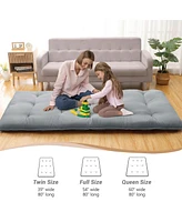 gaomon Japanese Floor Mattress Twin, Portable Futon Mattress Thicken Sleeping Mattress, for Camping & Guest Room