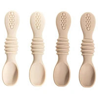 Sperric Toddler Silicone Spoons Led Weaning 4-Pack