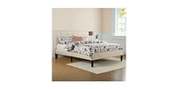 Slickblue Upholstered Platform Bed Frame with Headboard - Stylish and Comfortable Design