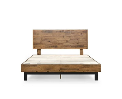 Slickblue FarmHome Low Profile Pine Slatted Platform Bed