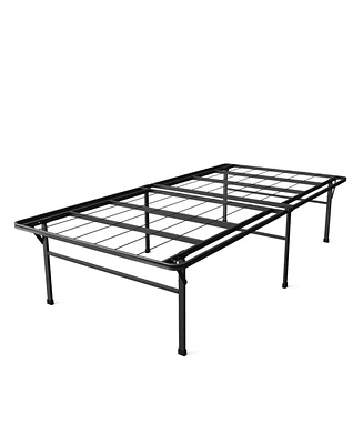 Slickblue High Rise Metal Platform Bed Frame Heavy Duty Construction for Support