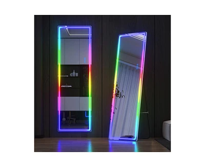 Vlsrka Full-Length Mirror with Adjustable Rgb Lighting