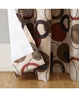 Celestial Print Semi-Sheer Grommet Curtain Panel