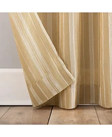 Archaeo Embroidered Stripe Linen Blend Curtain