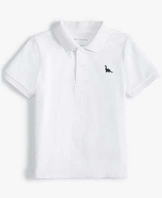 Epic Threads Toddler Boys Solid Dino Polo Shirt, Exclusively at Macy's