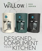 Willow Kitchen 12 Cup Coffee Maker – Programmable Brewing Options with Timer, Beautiful Design, Glass Pot