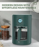 Willow Kitchen 12 Cup Coffee Maker – Programmable Brewing Options with Timer, Beautiful Design, Glass Pot
