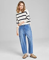 And Now This Petite Striped Cropped Sweater, Exclusively at Macy's