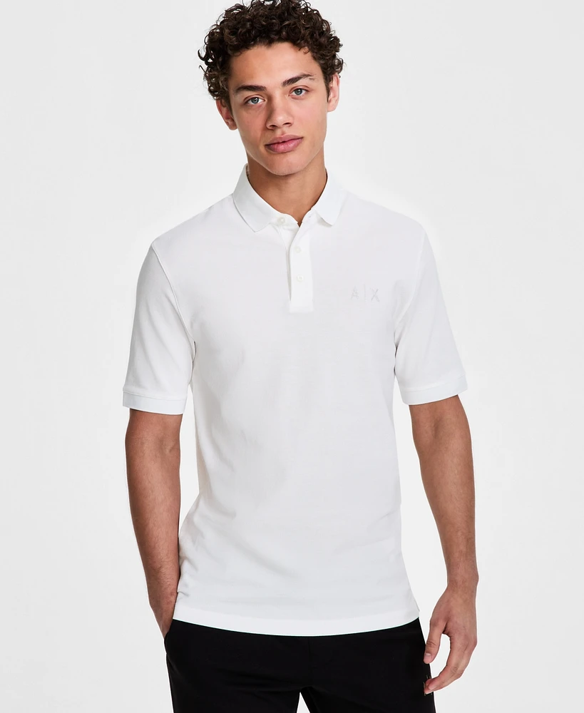 A|X Armani Exchange Men's Stud Logo Polo Shirt