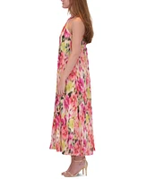 julia jordan Women's Printed Twisted Halter-Neck Maxi Dress