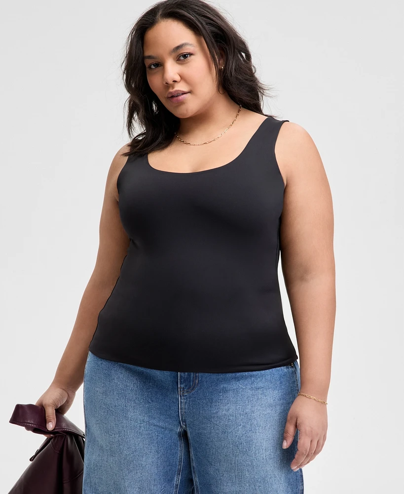 And Now This Plus Scoop-Neck Sleeveless Top