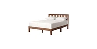 Slickblue King size Solid Wood Platform Bed Frame with Headboard