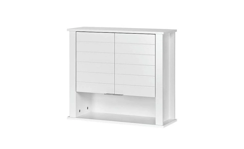 Slickblue 2-Door Wall-Mounted Bathroom Storage Cabinet with Adjustable Shelves