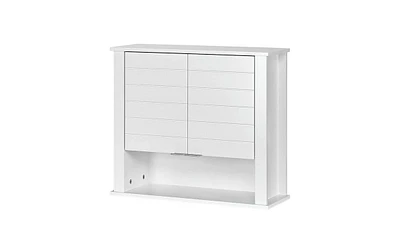 Slickblue 2-Door Wall-Mounted Bathroom Storage Cabinet with Adjustable Shelves