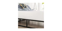 Slickblue Modern 10-inch Low Profile Metal Platform Bed Frame with Wood Slats