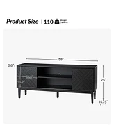 Hulala Home Edita Modern Tv Stand for TVs up to 65" with Adjustable Shelves