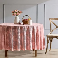 Hlc.me Butterfly Floral Lace Fabric Tablecloth, Lace Fabric Table Cloth for Round Tables, Wrinkle Resistant Tablecloth