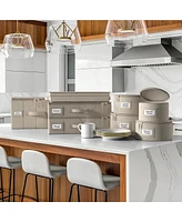Sorbus 8 Piece Hard Shell Dinnerware Storage Cases - for Dinnerware, Mugs