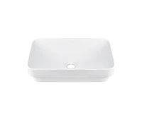 DeerValley Ally 19'' x 12'' Vessel Sink Semi-Recessed Rectangular Above Counter Basin