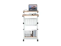 Slickblue Multifunction Adjustable Height Mobile Stand-Up Computer Desk Work Station